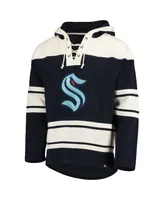 Men's Deep Sea Blue Seattle Kraken Superior Lacer Team Pullover Hoodie