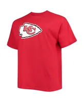 Men's Big and Tall Patrick Mahomes Red Kansas City Chiefs Player Name Number T-shirt