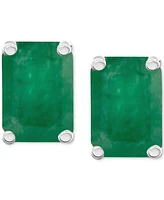 Ruby Stud Earrings (1-3/8 ct. t.w.) 14k White Gold (Also Emerald)