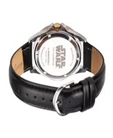 ewatchfactory Men's Disney Star Wars Honor Black Leather Strap Watch 46mm