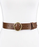 Levi's Women's Circular Center Bar Buckle Leather Belt