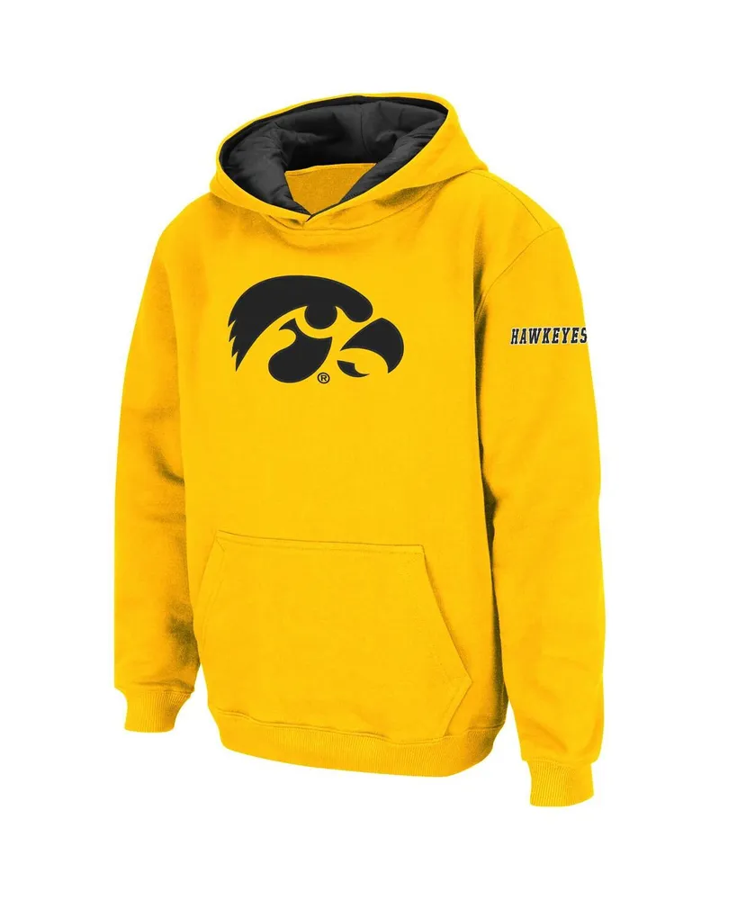 Big Boys Gold Iowa Hawkeyes Logo Pullover Hoodie