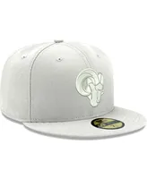 Men's Los Angeles Rams White on White Ram Head 59FIFTY Fitted Hat