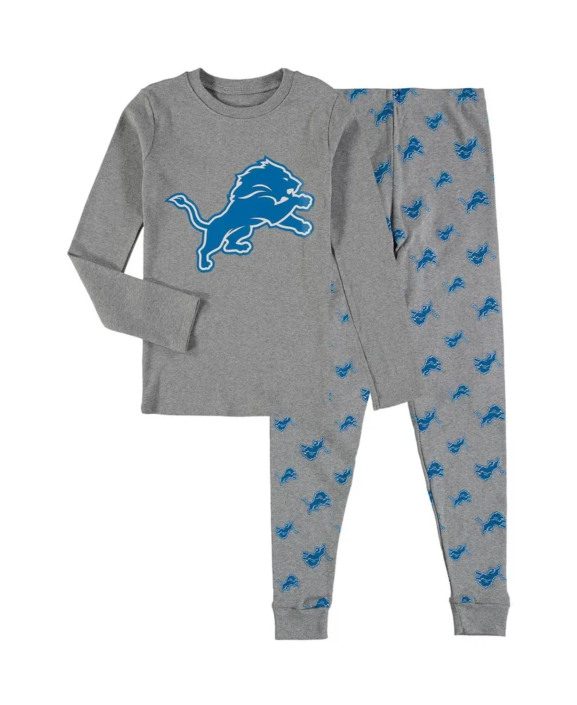 Youth Heathered Gray Dallas Cowboys Long Sleeve T-Shirt & Pants Sleep Set