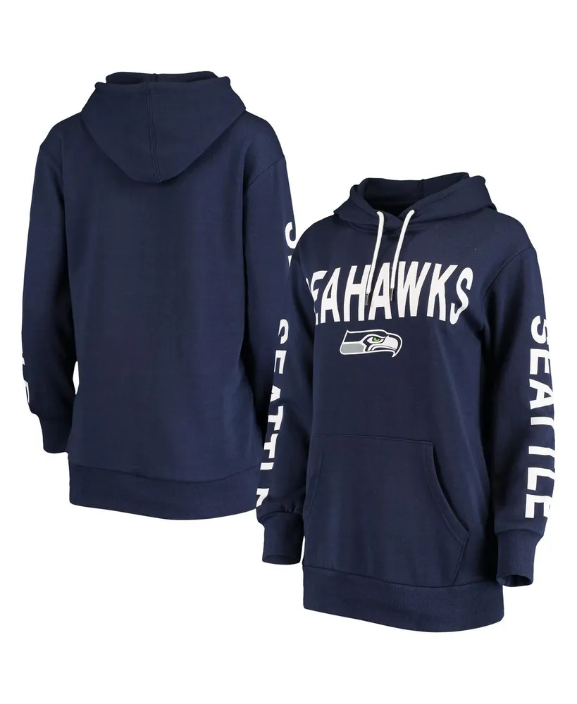 Women's College Navy Seattle Seahawks Extra Point Pullover Hoodie