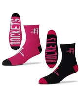 Men's Houston Rockets 2-Pack Team Quarter-Length Socks