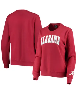 Women's Crimson Alabama Tide Campanile Pullover Sweatshirt