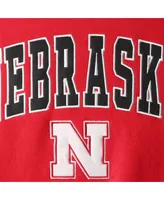 Big Boys Scarlet Nebraska Huskers 2-Hit Team Pullover Hoodie