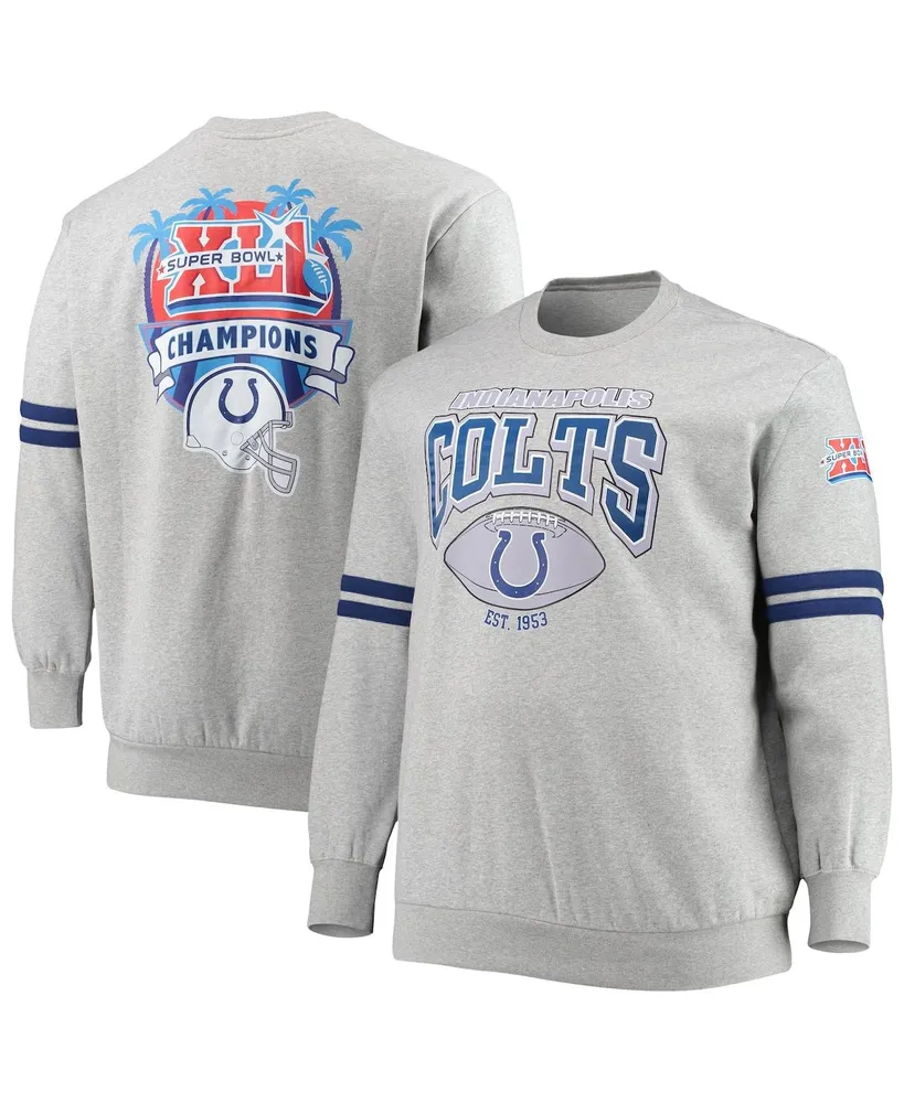 New England Patriots Mitchell & Ness Allover Print Fleece Pullover  Sweatshirt - Heathered Gray