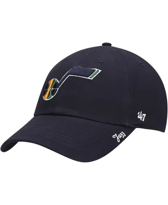 Women's Navy Utah Jazz Miata Clean Up Logo Adjustable Hat