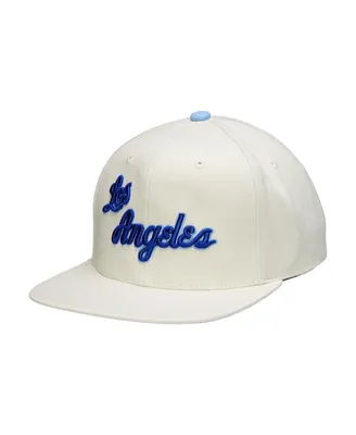 Men's Cream Los Angeles Lakers Hardwood Classics Snapback Adjustable Hat