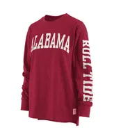 Women's Crimson Alabama Crimson Tide Two-Hit Canyon Long Sleeve T-shirt