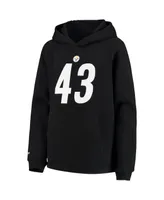 Big Boys Troy Polamalu Black Pittsburgh Steelers Retired Player Name and Number Pullover Hoodie