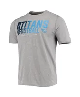 Men's Heathered Gray Tennessee Titans Combine Authentic Game On T-shirt