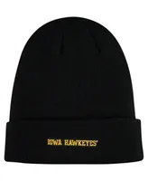 Big Boys Black Iowa Hawkeyes Jacquard Texture Cuffed Knit Hat