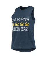 Women's Navy, Gold Cal Bears Team Tank Top and Pants Sleep Set 