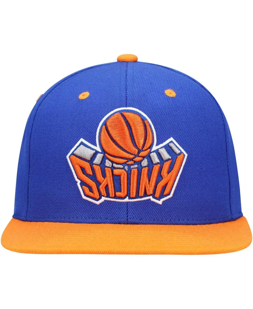 Men's Blue and Orange New York Knicks Upside Down Snapback Hat