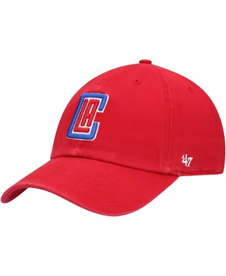 Men's Red La Clippers Team Clean Up Adjustable Hat