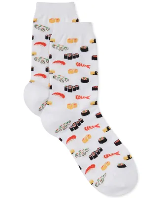 Hot Sox Women's Sushi Print Fashion Crew Socks