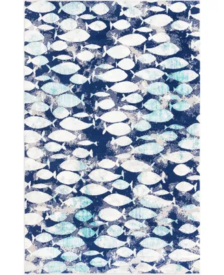 Closeout! Bayshore Home Beau Fish 5'3" x 8' Area Rug