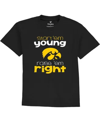 Boys and Girls Toddler Fanatics Black Iowa Hawkeyes Start Em Young T-shirt