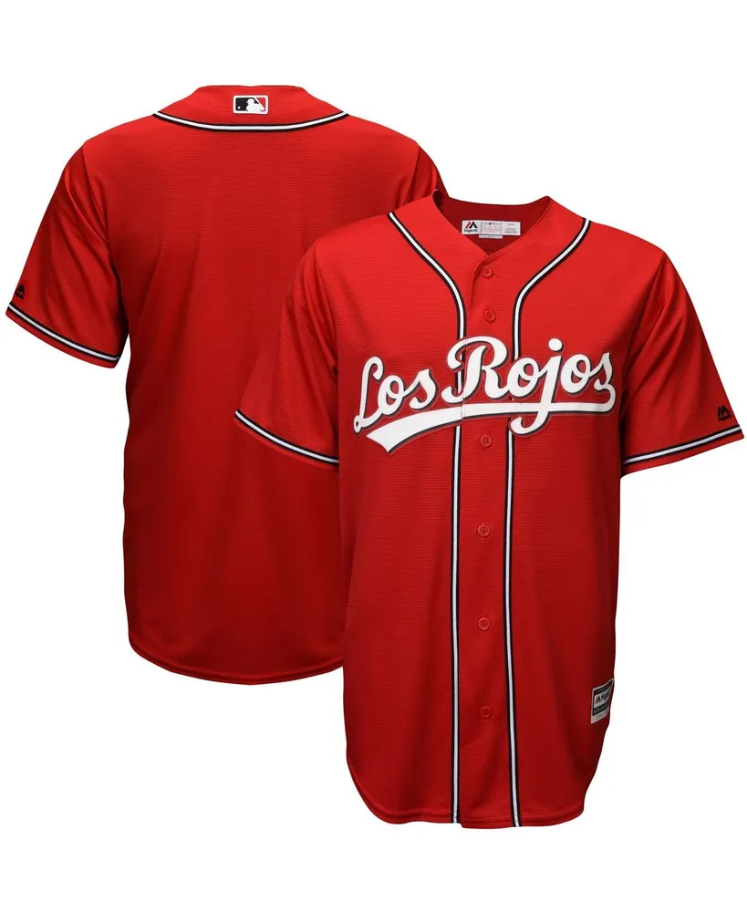 Men's Majestic Scarlet Cincinnati Reds Alternate Los Rojos Cool Base Jersey