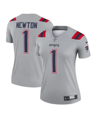 Women's Nike Cam Newton Gray New England Patriots Inverted Legend Jersey