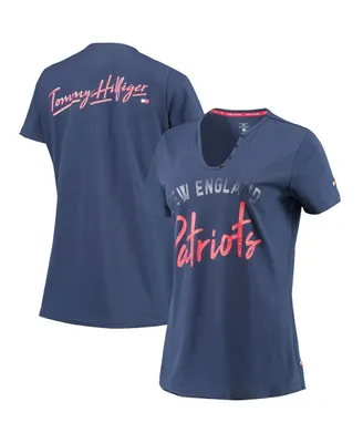 Women's Tommy Hilfiger Sport Navy New England Patriots Riley V-Neck T-shirt
