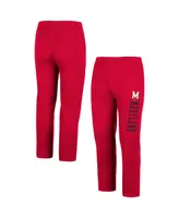 Men's Colosseum Red Maryland Terrapins Fleece Pants