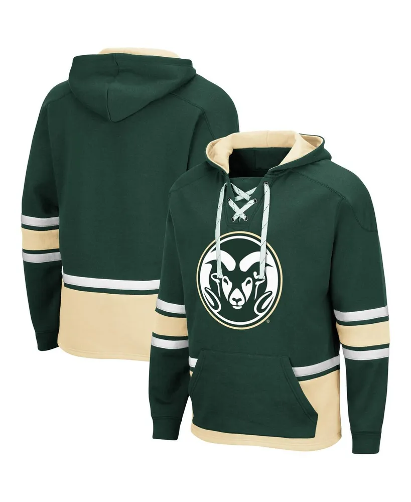 Men's Colosseum Green Colorado State Rams Lace Up 3.0 Pullover Hoodie