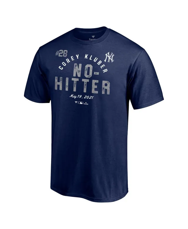 Men's Fanatics Branded Corey Kluber Navy New York Yankees No Hitter T-Shirt