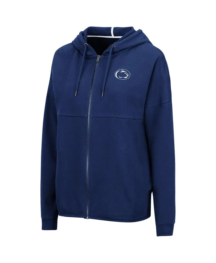 Women's Colosseum Navy Penn State Nittany Lions 2-Hit Full-Zip Hoodie