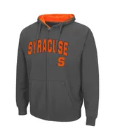 Men's Colosseum Charcoal Syracuse Orange Arch and Logo 3.0 Full-Zip Hoodie