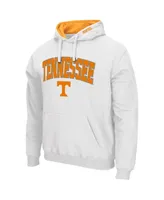 Men's Colosseum White Tennessee Volunteers Arch and Logo 3.0 Pullover Hoodie