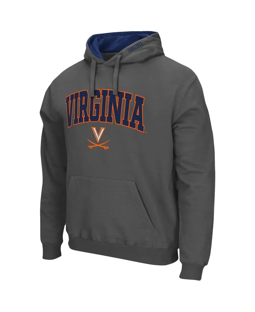 Men's Colosseum Charcoal Virginia Cavaliers Arch and Logo 3.0 Pullover Hoodie