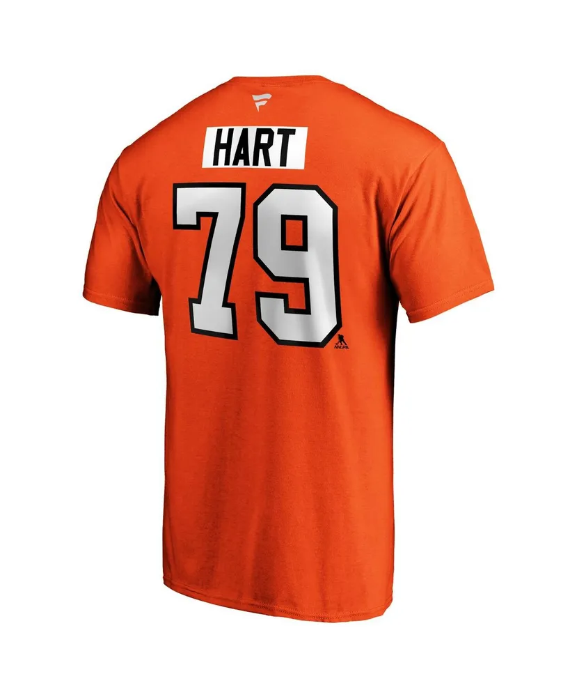 Men's Fanatics Carter Hart Orange Philadelphia Flyers Big and Tall Name Number T-shirt