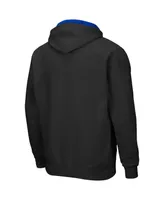 Men's Colosseum Black Air Force Falcons Arch and Logo 3.0 Full-Zip Hoodie