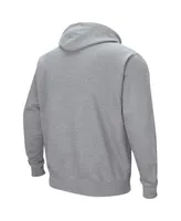 Men's Colosseum Heathered Gray Missouri Tigers Arch and Logo 3.0 Pullover Hoodie