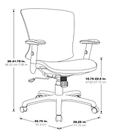 Mesh Screen Seat and Back Manager's Chair with Height Adjustable Arms