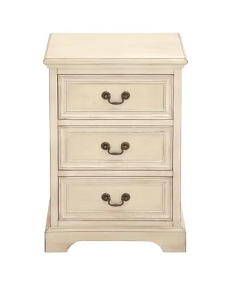 Cream Wood Traditional Accent Table