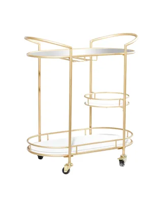 Metal Contemporary Bar Cart - Gold