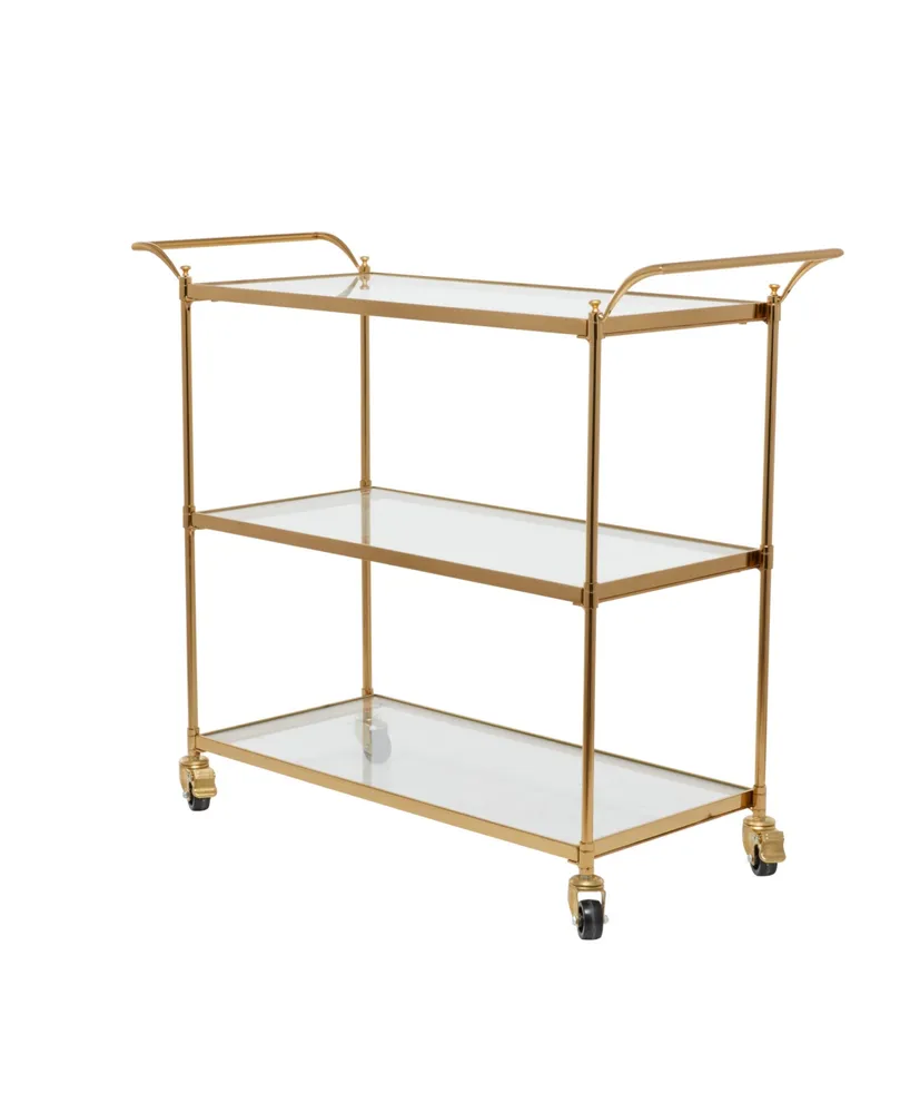 Brass Iron Traditional Bar Cart