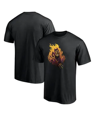Men's Black Arizona State Sun Devils Team Midnight Mascot T-shirt