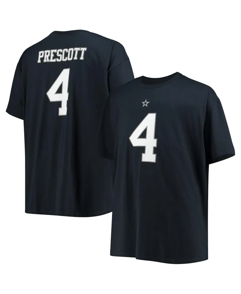 Men's Dak Prescott Navy Dallas Cowboys Big and Tall Player Name Number T-shirt