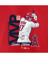 Men's Shohei Ohtani Red Los Angeles Angels 2021 Al Mvp T-shirt