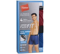 Hanes Men's 4-Pk. Ultimate Comfort Flex Fit Ultra Soft Boxer Briefs