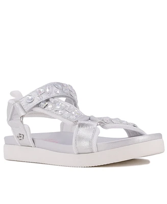 Juicy Couture Little and Big Girls Friant Sandals - Silver