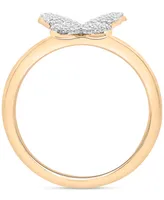 Wrapped Diamond Butterfly Ring (1/6 ct. t.w.) 14k Gold, Created for Macy's (Also Available Black Diamond)