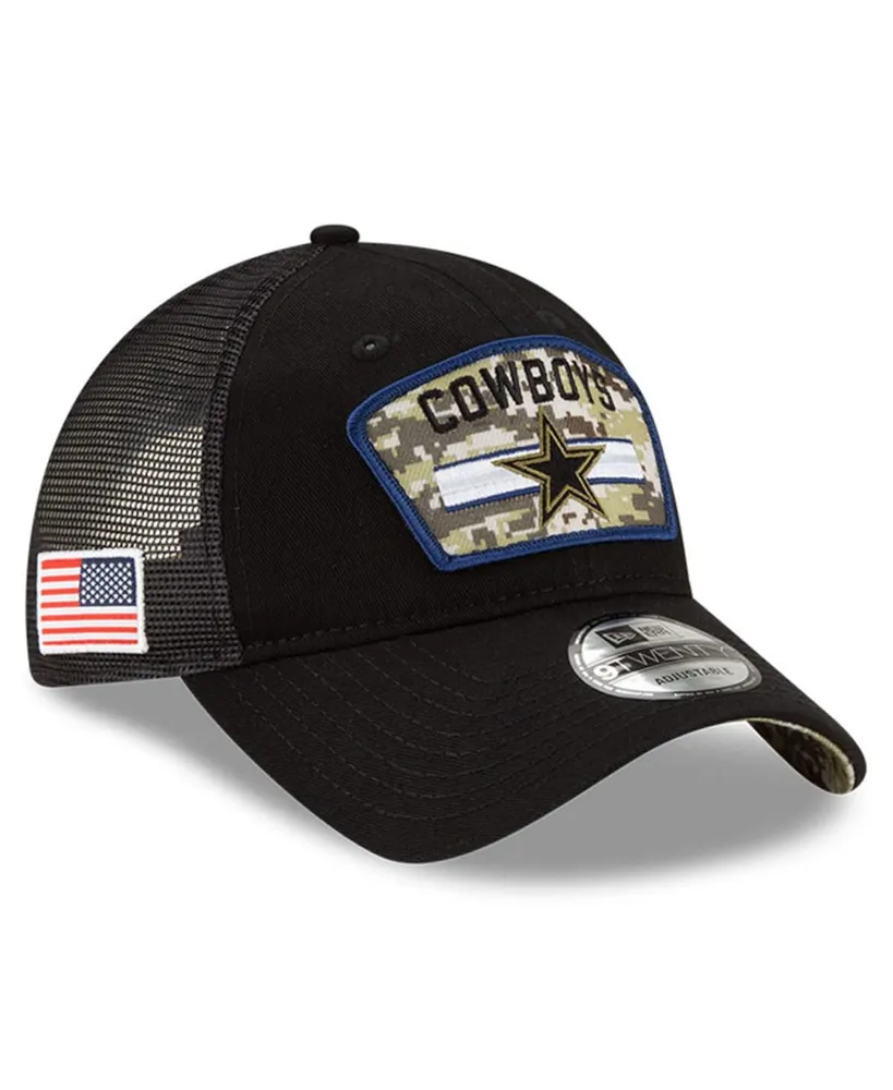 Men's New Era Black/Camo Cleveland Browns 2022 Salute to Service 9FORTY Snapback Trucker Hat