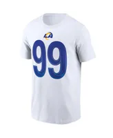 Men's Nike Aaron Donald White Los Angeles Rams Name and Number T-shirt